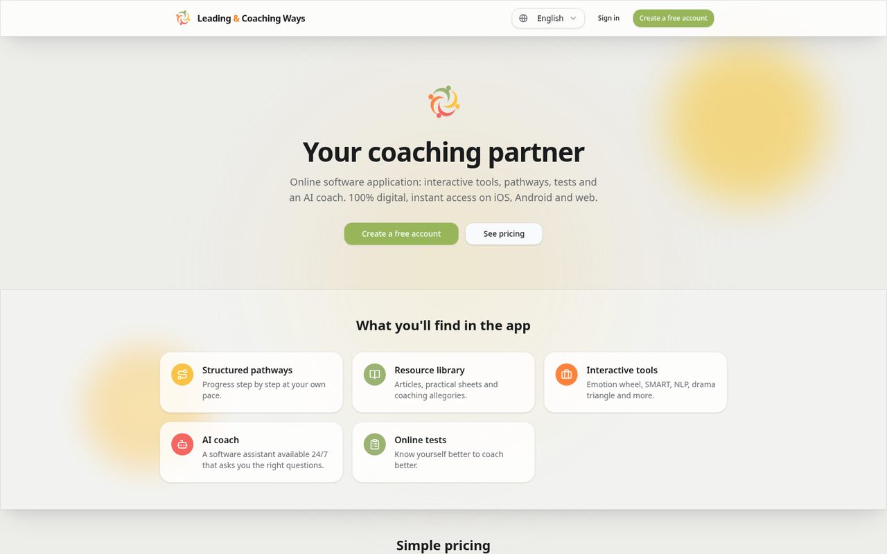 Aperçu du site App Spark