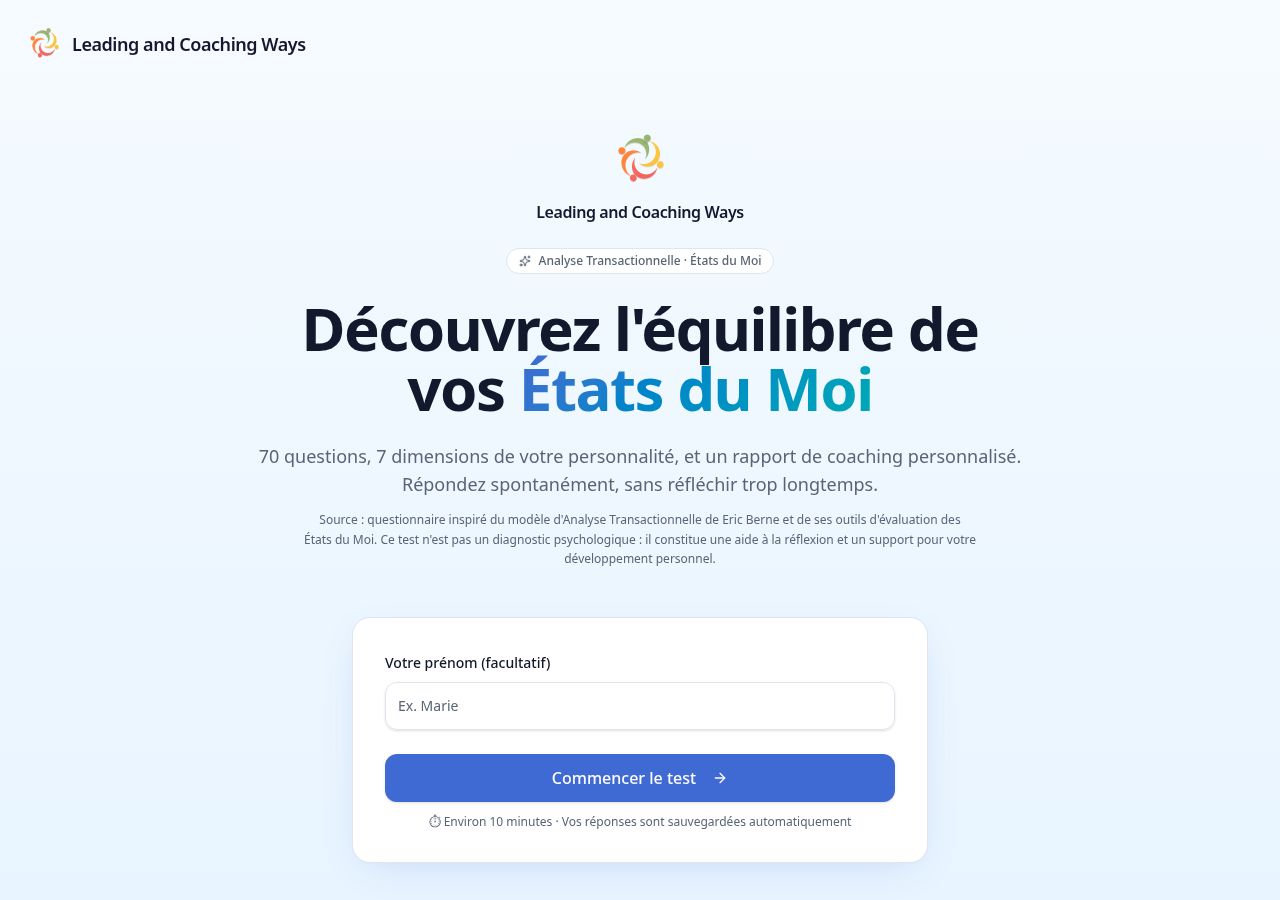 Aperçu du site Analyse Transactionnelle