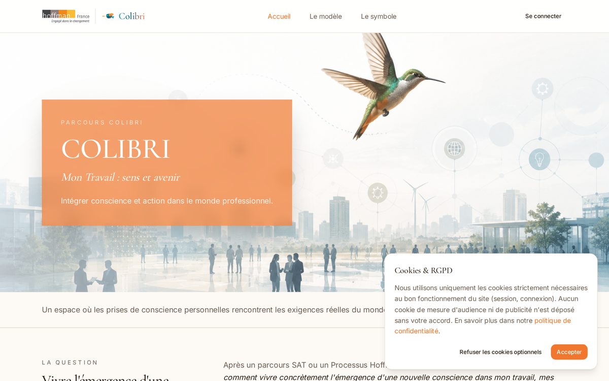 Aperçu du site Colibri