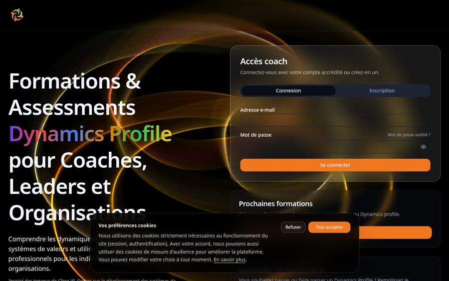 Aperçu du site Dynamic Spiral