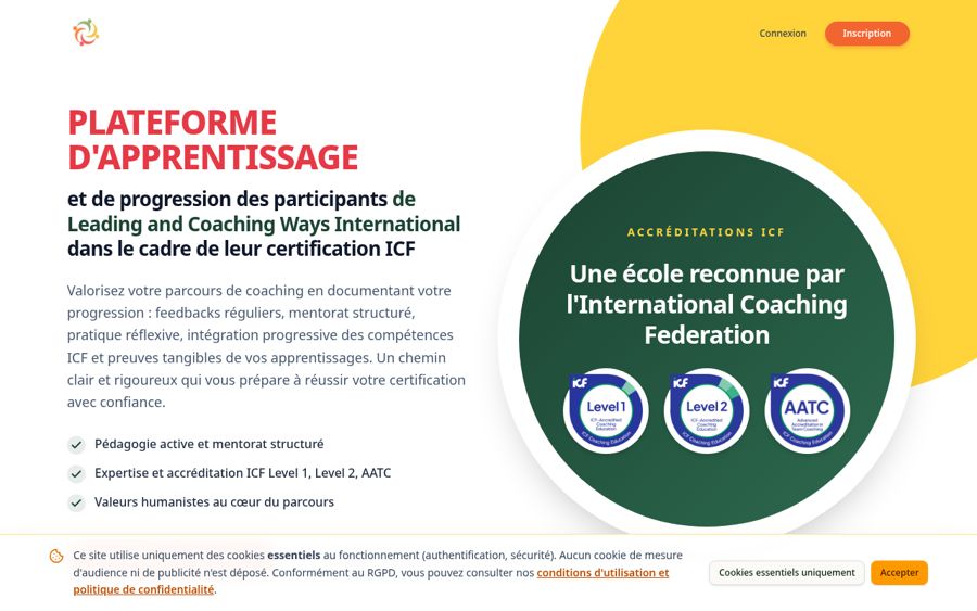 Aperçu du site Processus ICF