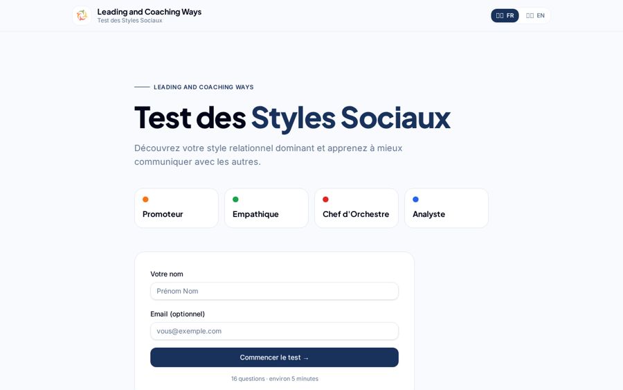 Aperçu du site Styles sociaux