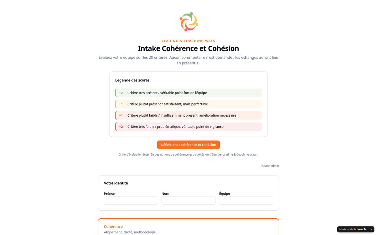 Aperçu du site Team Connect Hub